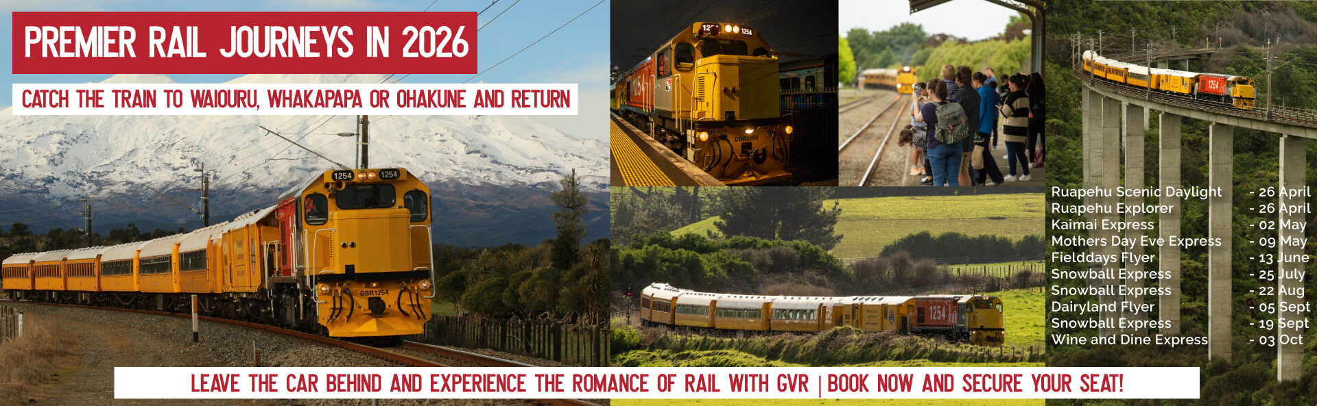 Take a journey with New Zealand's Premier Heritage Railway in 2026
