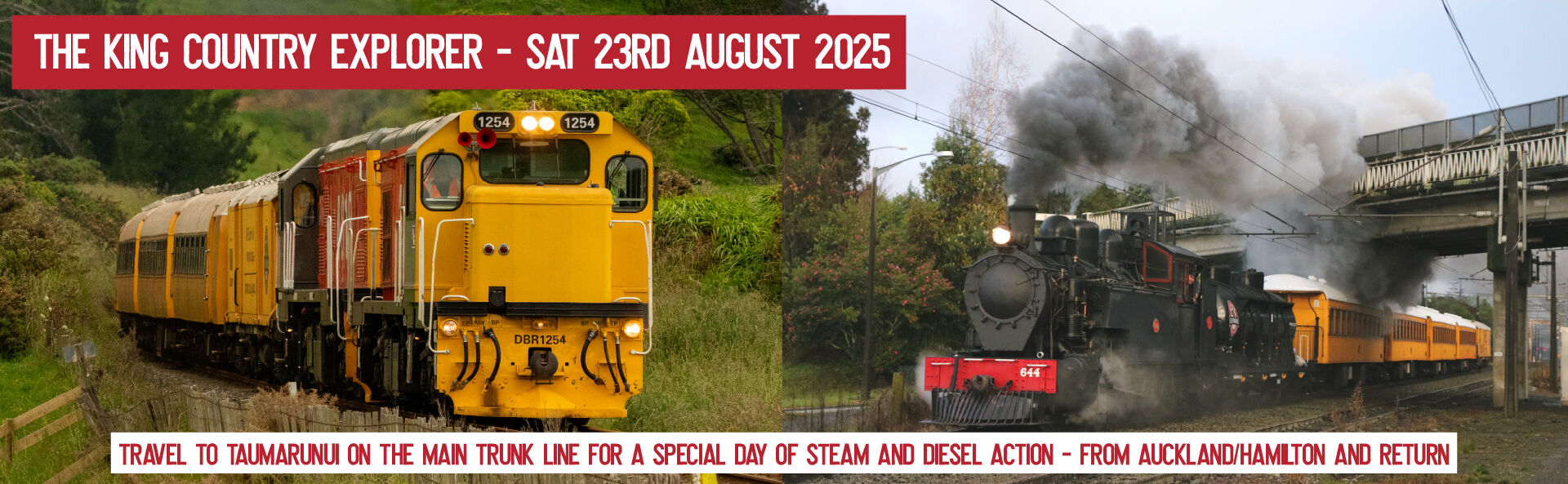 King Country Explorer - Diesel and Steam trip to Taumarunui in the heart of the King Country