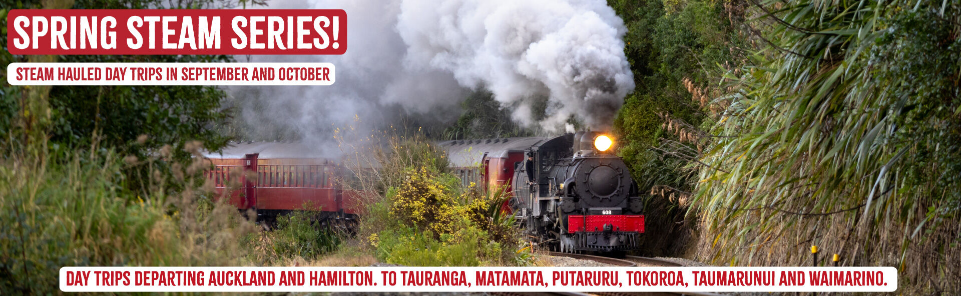 Take a journey with New Zealand's Premier Heritage Railway in 2026
