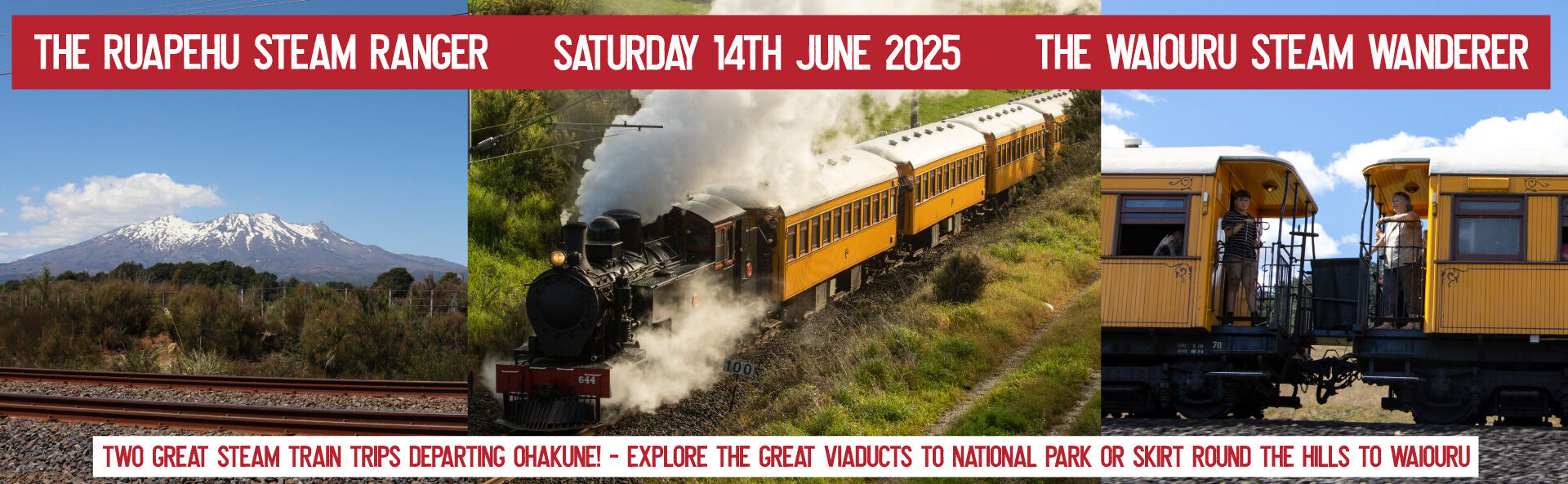 Ruapehu Steam Ranger & Waiouru Steam Wanderer June17 2025