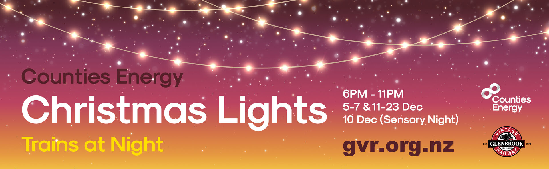 Counties Energy, Christmas Lights Trains at Night 2025