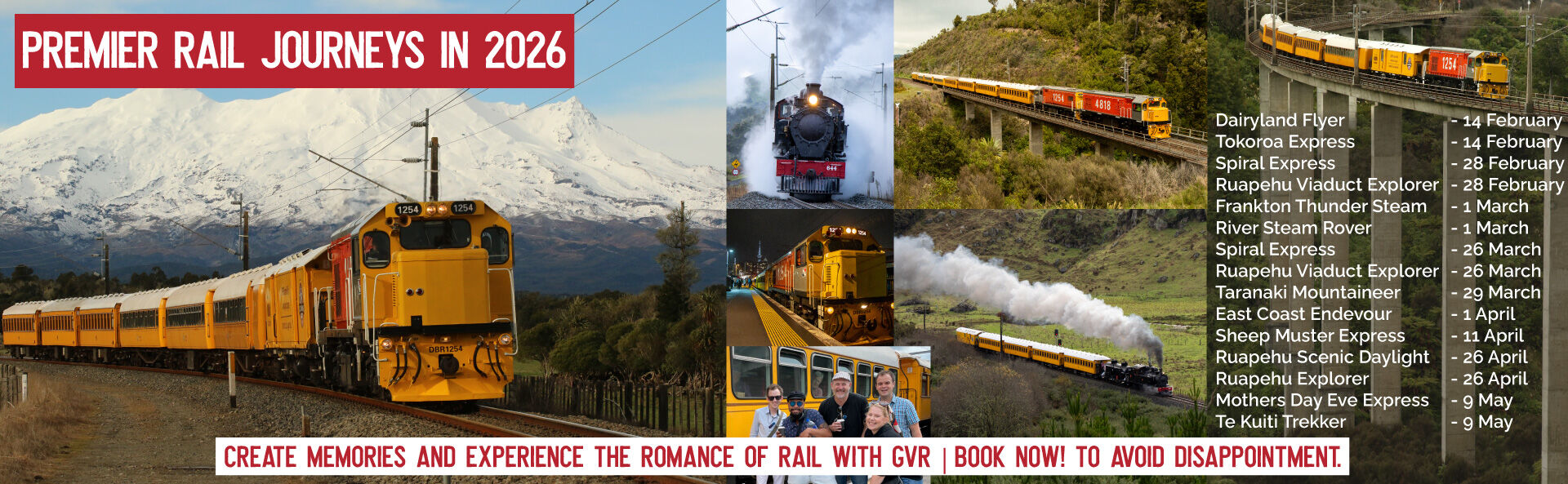 Take a journey with New Zealand's Premier Heritage Railway in 2026