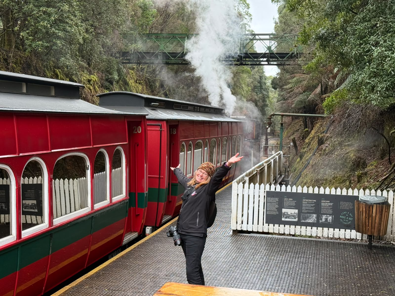 Steam railway through the Tasmanian wilderness