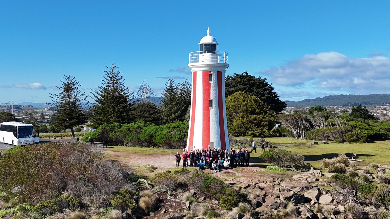 GVR Tasmania tour group at Mersey Bluff lighthouse